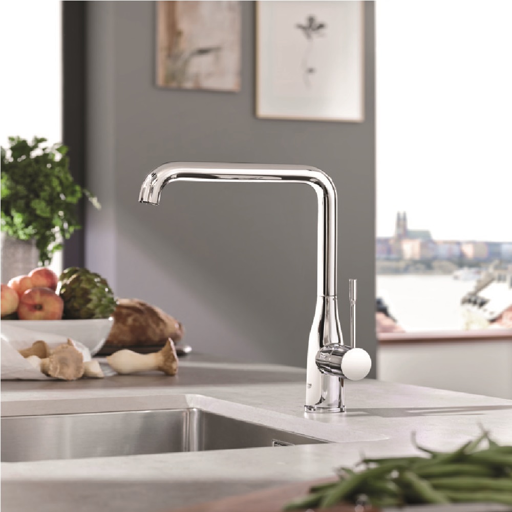 фото Смеситель для кухни grohe essence 30269000 однорычажный с высоким изливом