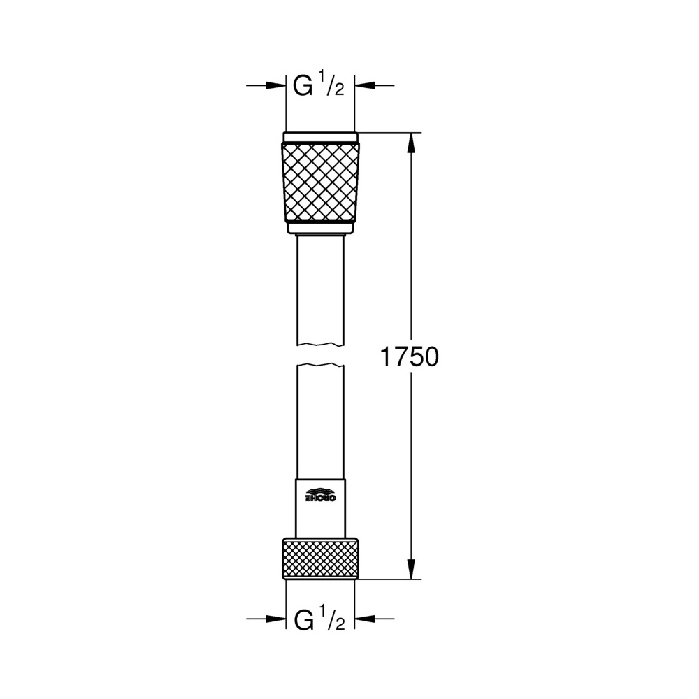 фото Шланг для душа grohe vitalio comfort 28745001 1750 мм пластик