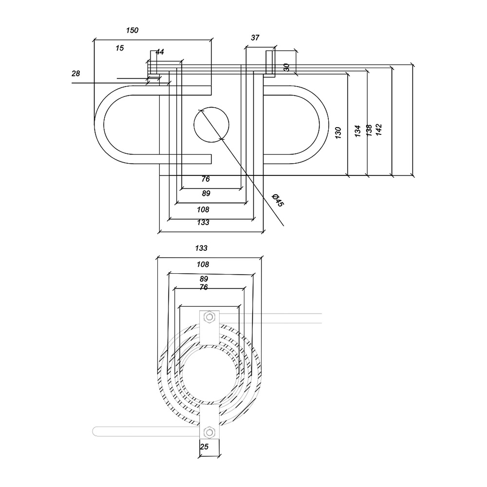 

Вороток универсальный для винтовых свай d57-108 мм, Черный