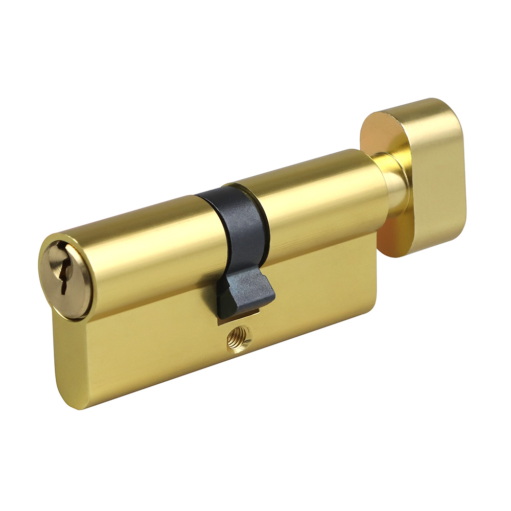Цилиндр Corsa Deco 60 (30х30) мм ключ/вертушка золото