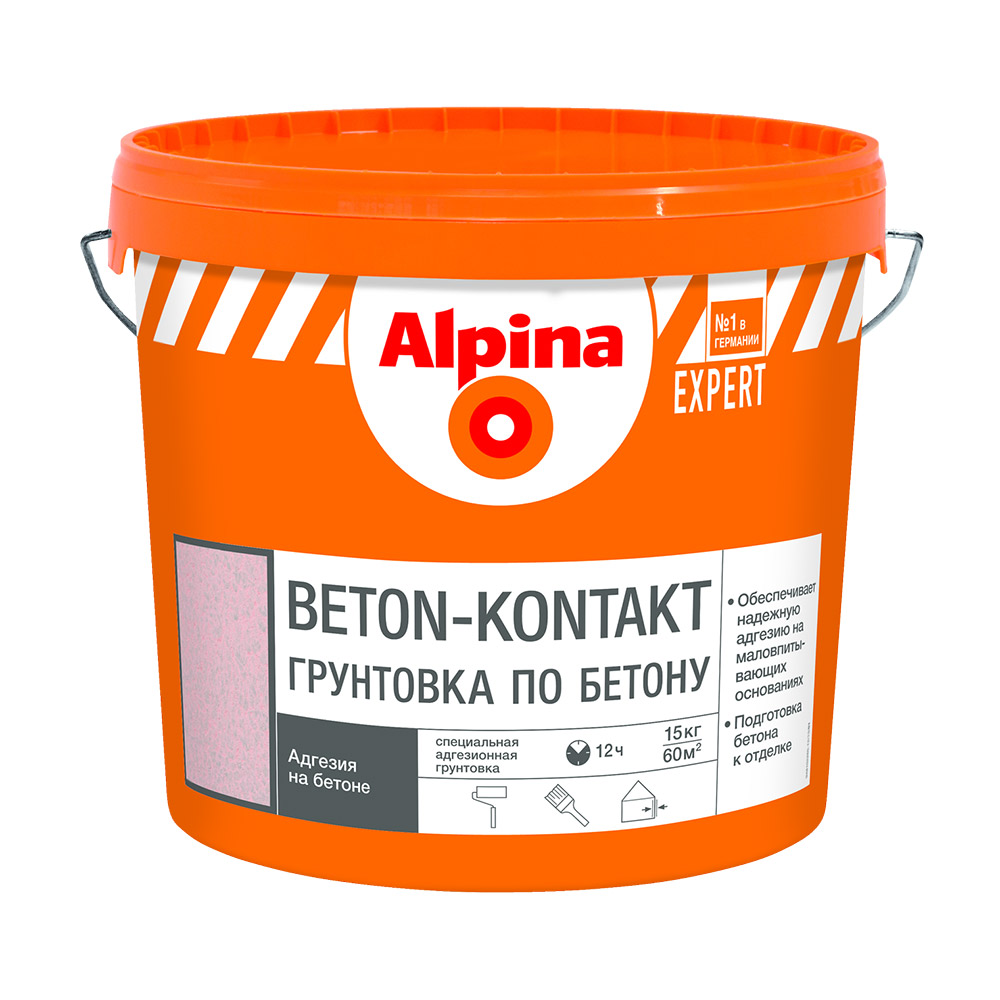 фото Грунт адгезионный alpina expert beton-kontakt 15 кг