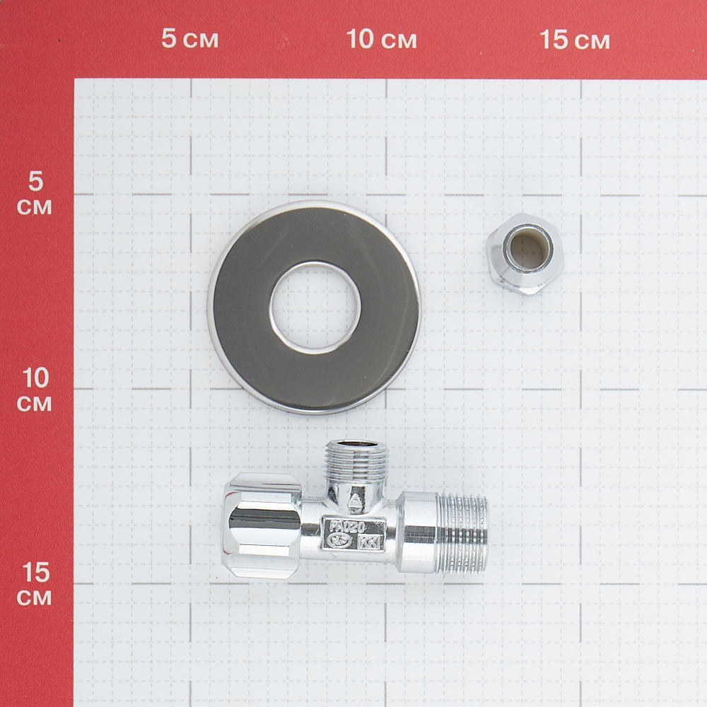 фото Угловой вентиль grohe 22029000 с металлической розеткой 1/2"х3/8"