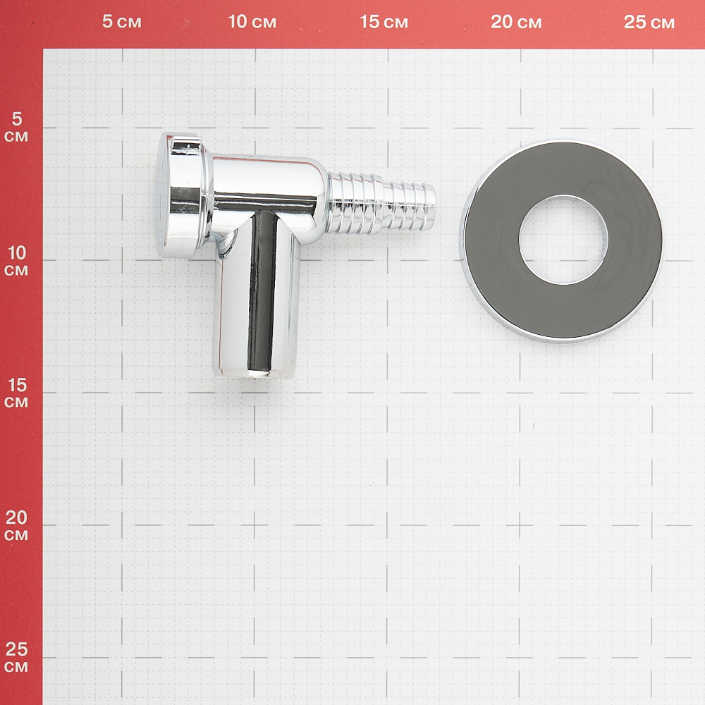 фото Сифон для подключения бытовой техники 32х22 мм пластик хром