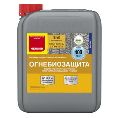 Антисептик Neomid 450 огнебиозащитный II группа бесцветный 5 кг