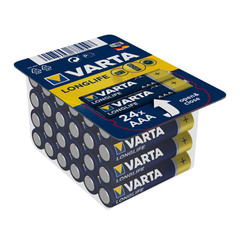 Батарейка VARTA LONGLIFE AAA мизинчиковая 1,5 В (24 шт.)