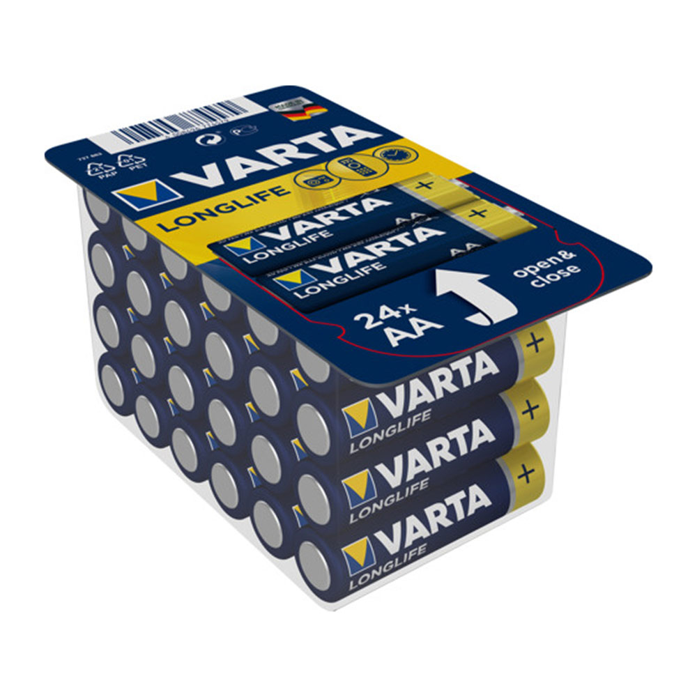 Батарейка VARTA LONGLIFE АА пальчиковая 1,5 В (24 шт.)