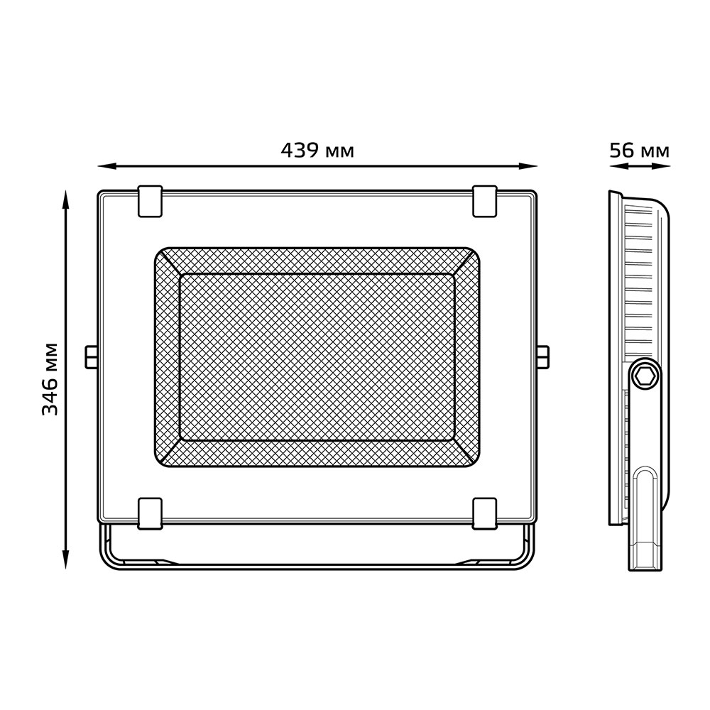 фото Прожектор светодиодный gauss qplus 200 вт 175-265 в ip65 6500к холодный белый свет плоский корпус