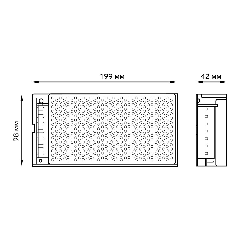 фото Блок питания для светодиодной ленты gauss led strip ps 150 вт 12 в ip20