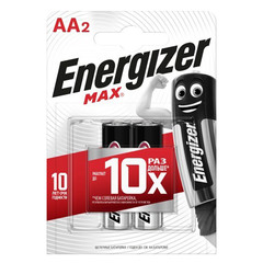 Батарейка Energizer MAX АА пальчиковая LR6/R6 1,5 В (2 шт.)