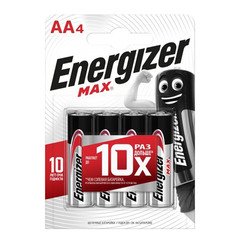 Батарейка Energizer MAX АА пальчиковая LR6/R6 1,5 В (4 шт.)