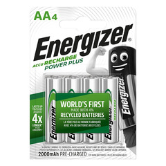 Аккумулятор Energizer Power Plus АА пальчиковый NH15 1,2 В 2000 мАч (4 шт.)