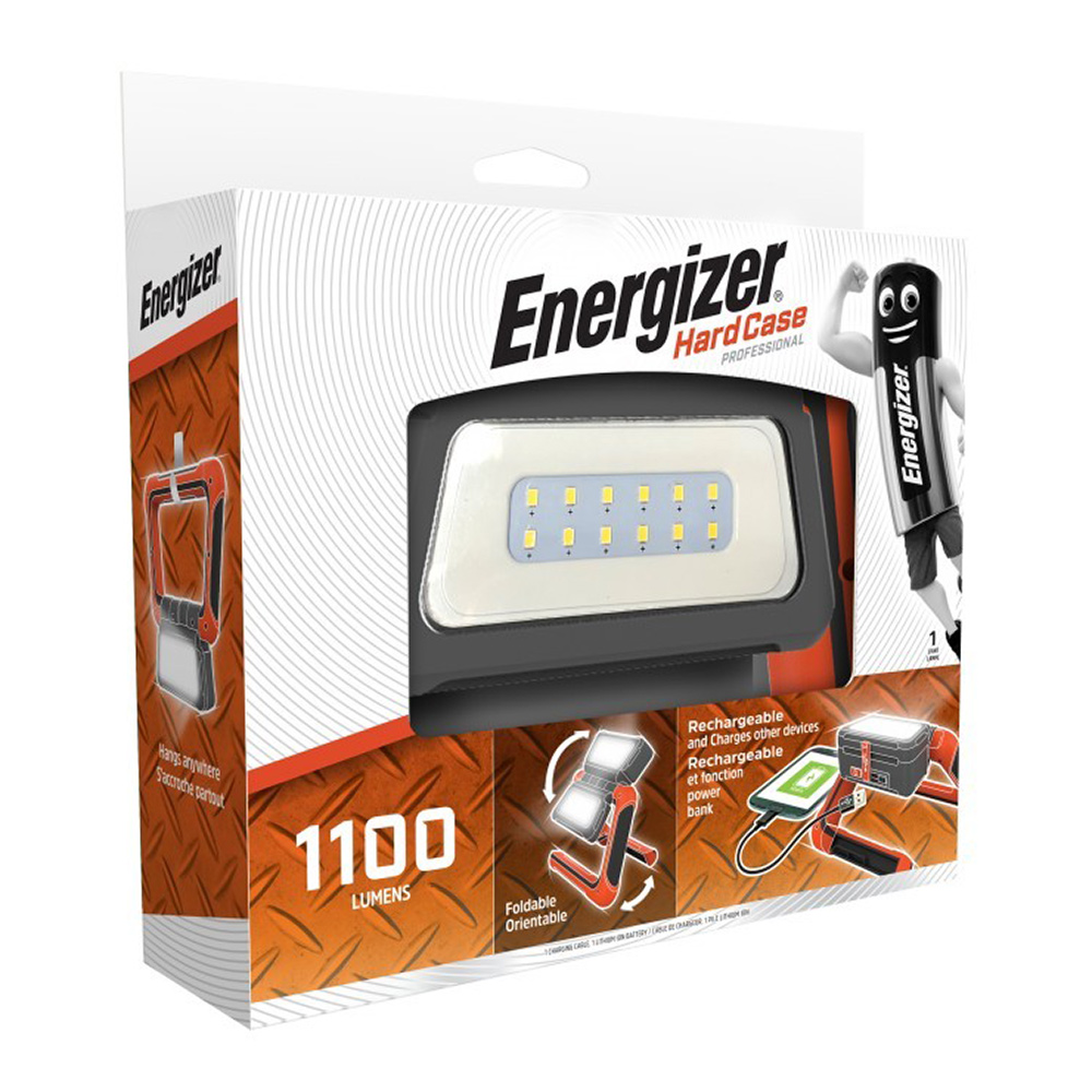 фото Фонарь energizer panel light (e301699400) светодиодный 20 led аккумуляторный ударопрочный пластик с usb для зарядки смартфонов