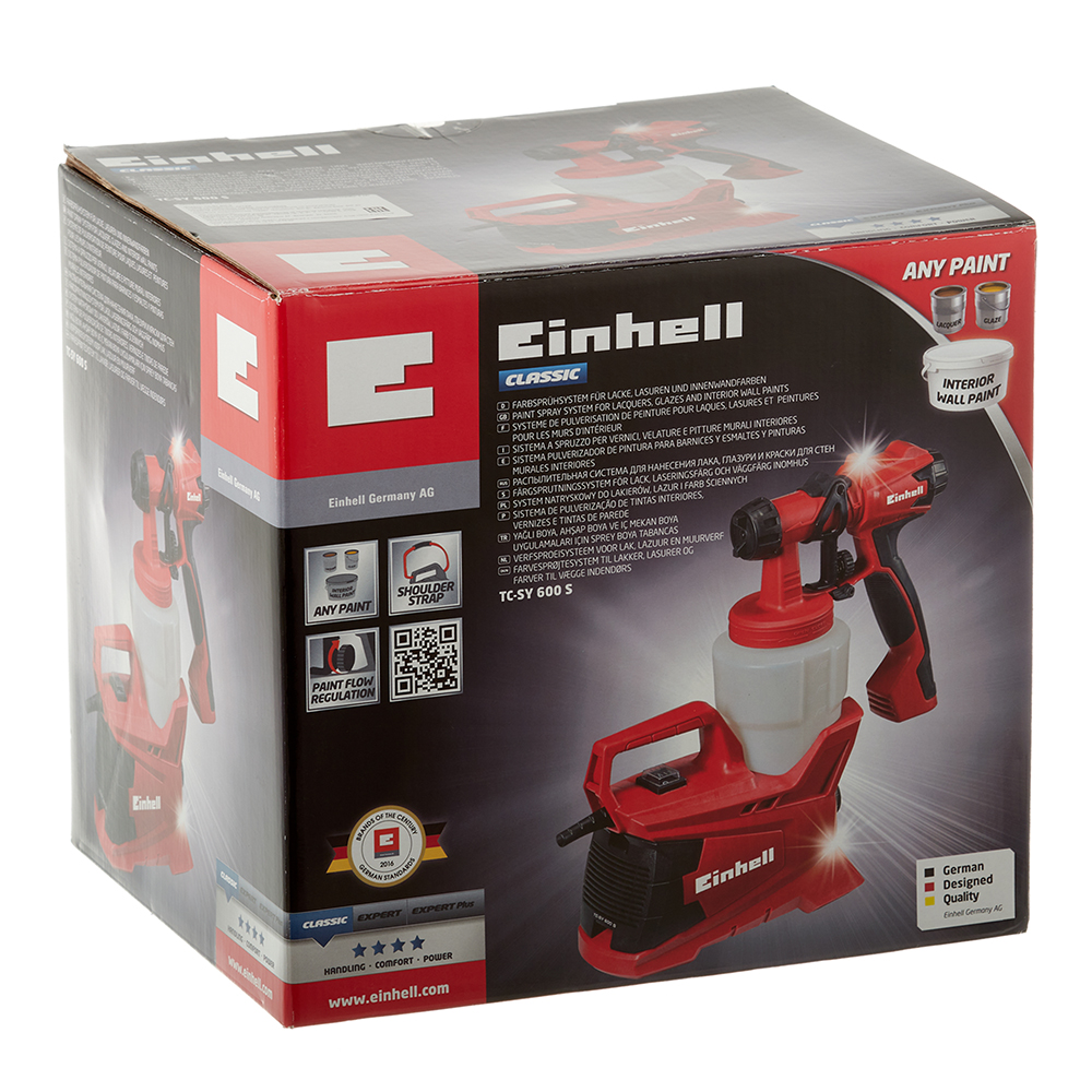 фото Краскопульт электрический einhell tc-sy 600 s (4260015) 600 вт 0,8 л