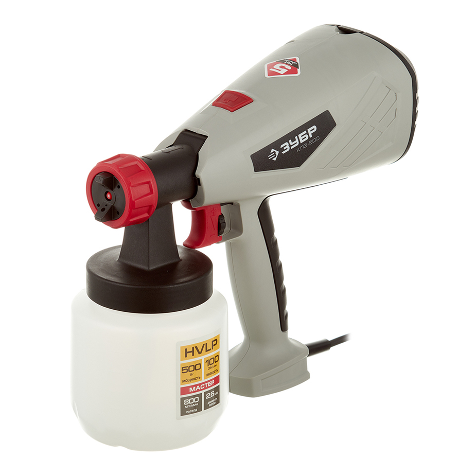 Краскопульт электрический ЗУБР КПЭ-500 500 Вт 0,8 л — купить в ...
