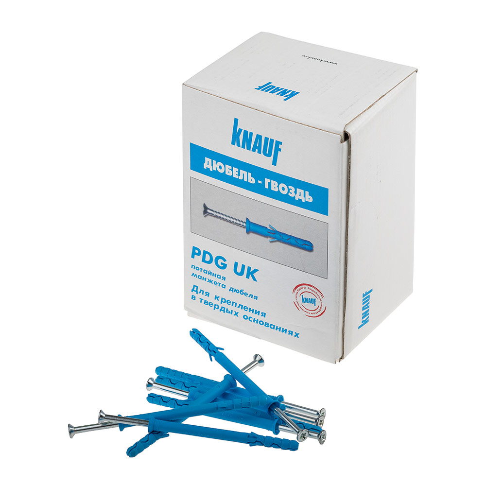 

Дюбель-гвоздь Knauf PDG 6x80 мм потайная манжета нейлон (70 шт.)