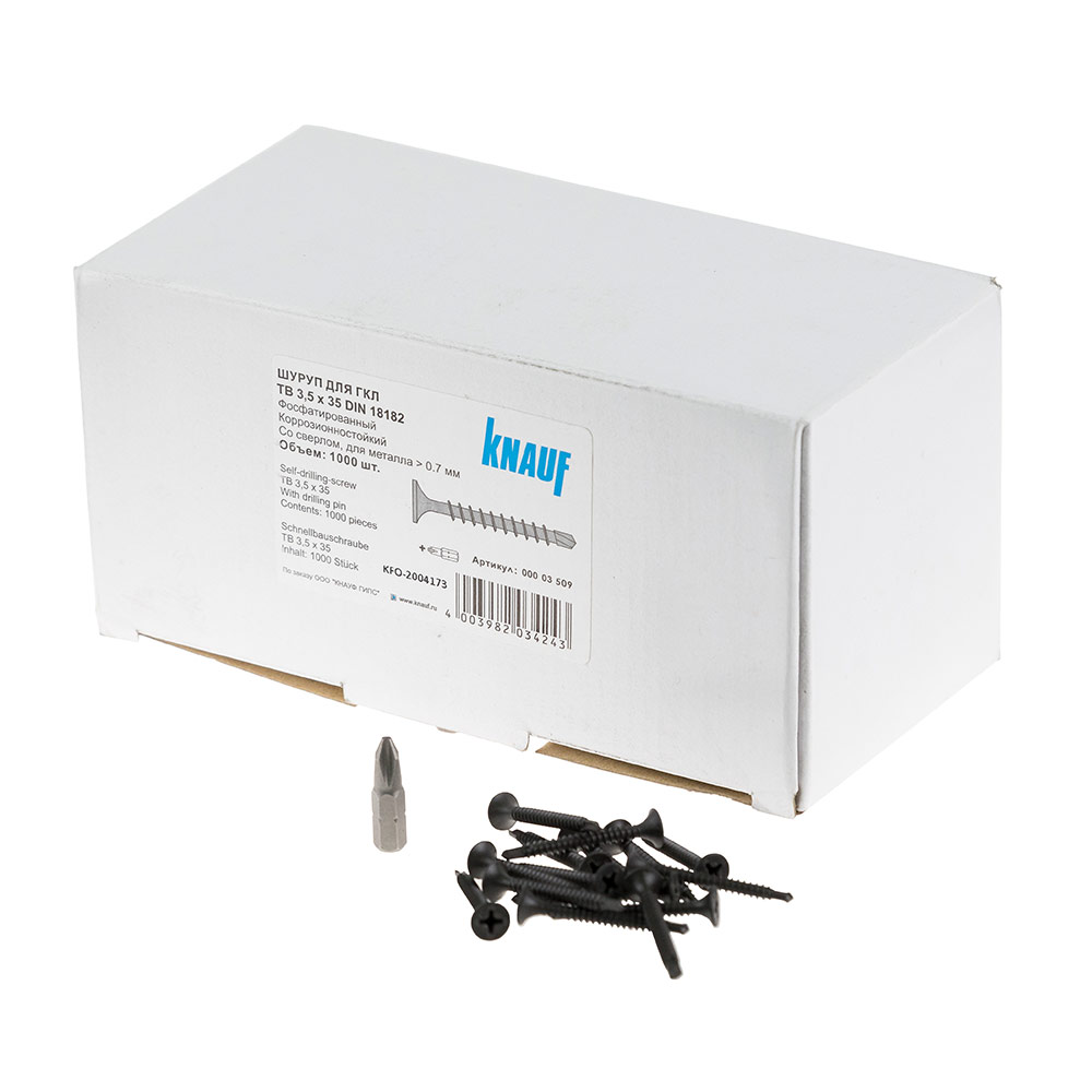 

Саморезы ГМ 35x3,5 мм усиленные TB Knauf (1000 шт.), Черный
