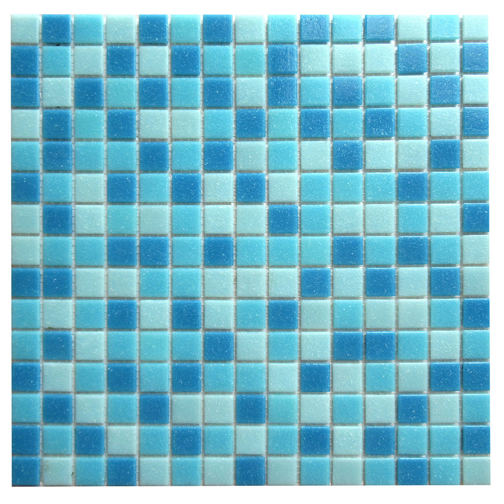 фото Мозаика corsa deco aqua голубой микс из стекломассы 327х327х4 мм матовая