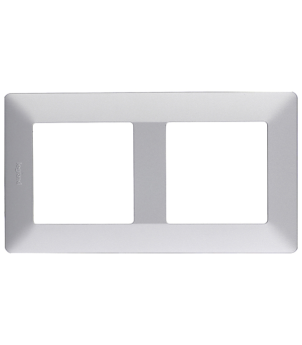 

Рамка Legrand Valena Life двухместная алюминий (754132), Серебро