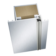 Коробка дверная скрытого монтажа Invisible 59,5х44,5х2100 мм (975х2100) алюминиевая универсальная с петлями (2,5 шт.)