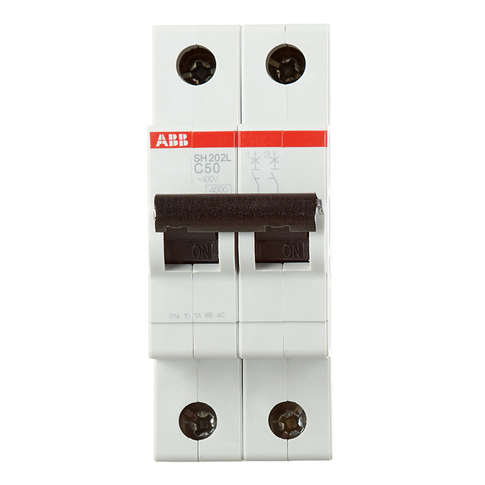 Автоматический выключатель ABB SH202L (2CDS242001R0504) 2P 50А тип C 4,5 кА 400 В на DIN-рейку
