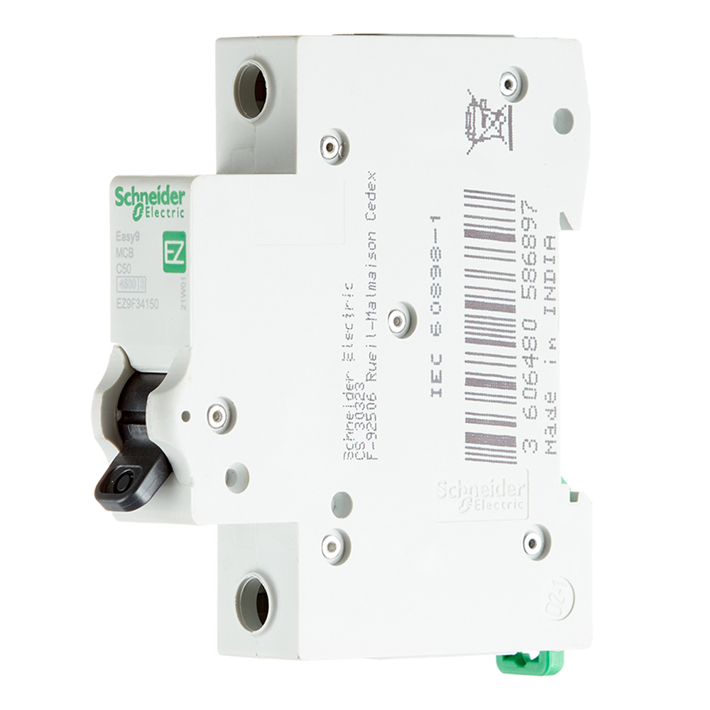 фото Автоматический выключатель schneider electric easy9 (ez9f34150) 1p 50а тип c 4,5 ка 220 в на din-рейку