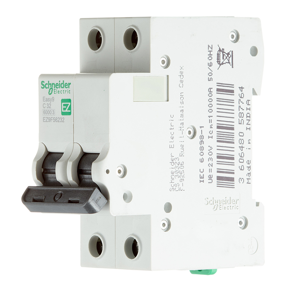 фото Автоматический выключатель schneider electric easy9 (ez9f56232) 2p 32а тип c 6 ка 220 в на din-рейку