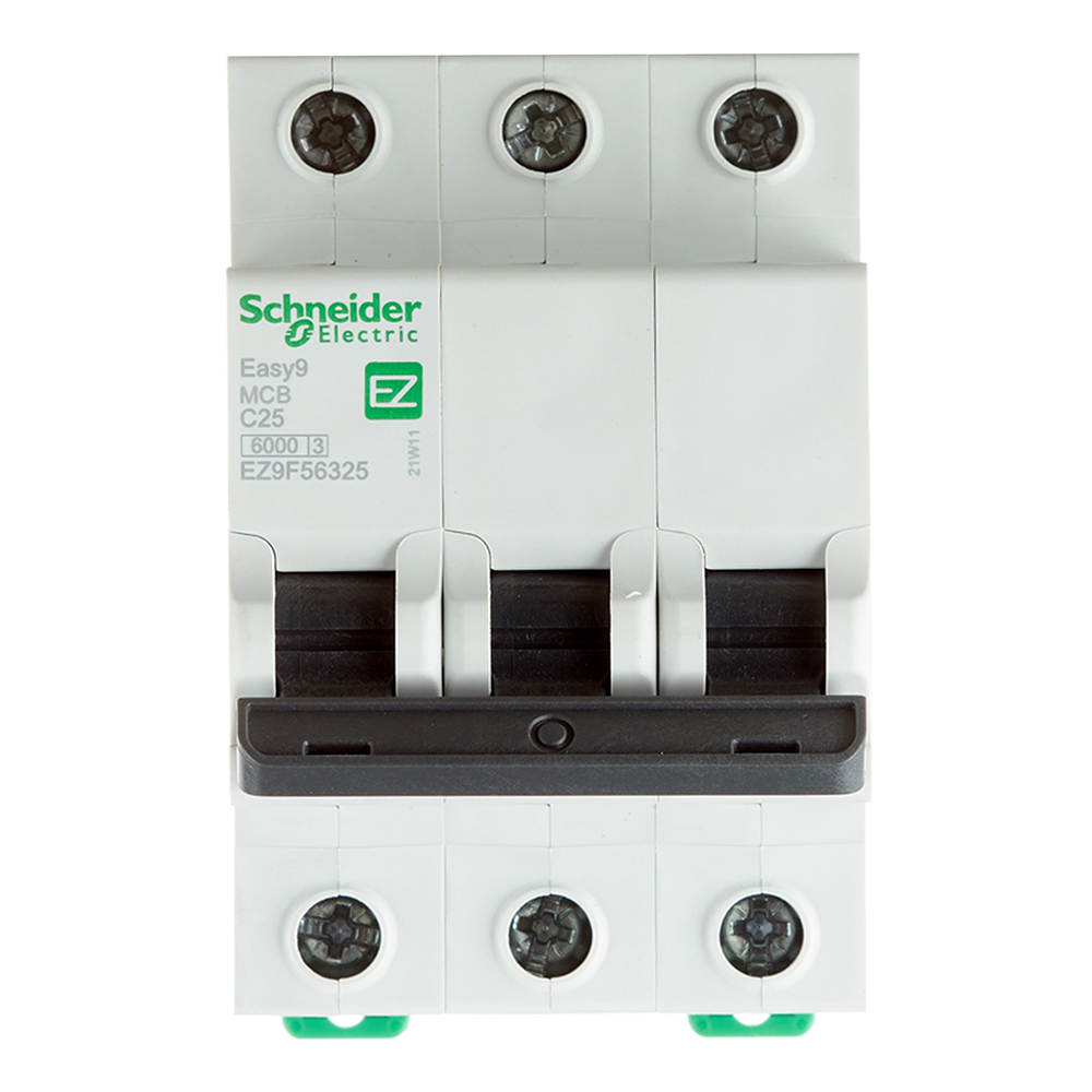 Автоматический выключатель Schneider Electric Easy9 3P 25А тип C 6 кА 220 В на DIN-рейку (EZ9F56325) автоматический выключатель schneider electric easy9 ez9f56350 3p 50а тип c 6 ка 220 в на din рейку