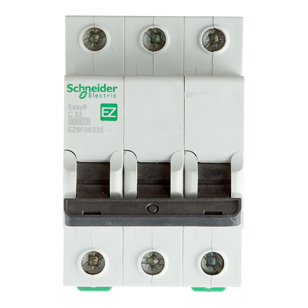 фото Автоматический выключатель schneider electric easy9 (ez9f56332) 3p 32а тип c 6 ка 220 в на din-рейку