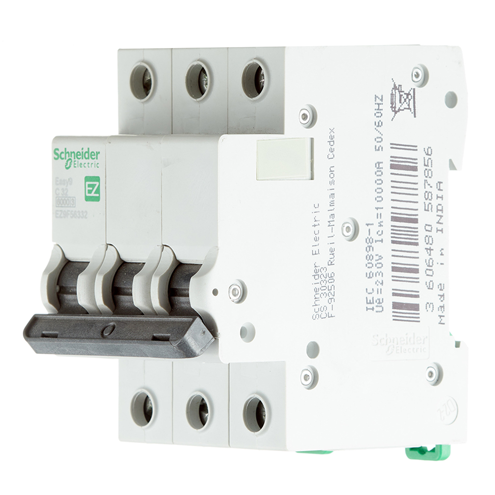 фото Автоматический выключатель schneider electric easy9 (ez9f56332) 3p 32а тип c 6 ка 220 в на din-рейку