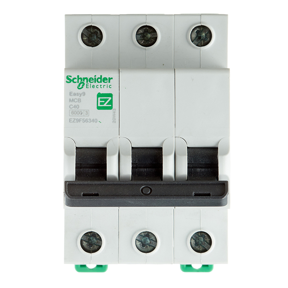 

Автоматический выключатель Schneider Electric Easy9 3P 40А тип C 6 кА 220 В на DIN-рейку (EZ9F56340)