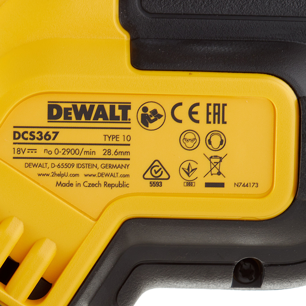 фото Пила сабельная аккумуляторная dewalt dcs367n-xj 18в li-ion без акб и зу