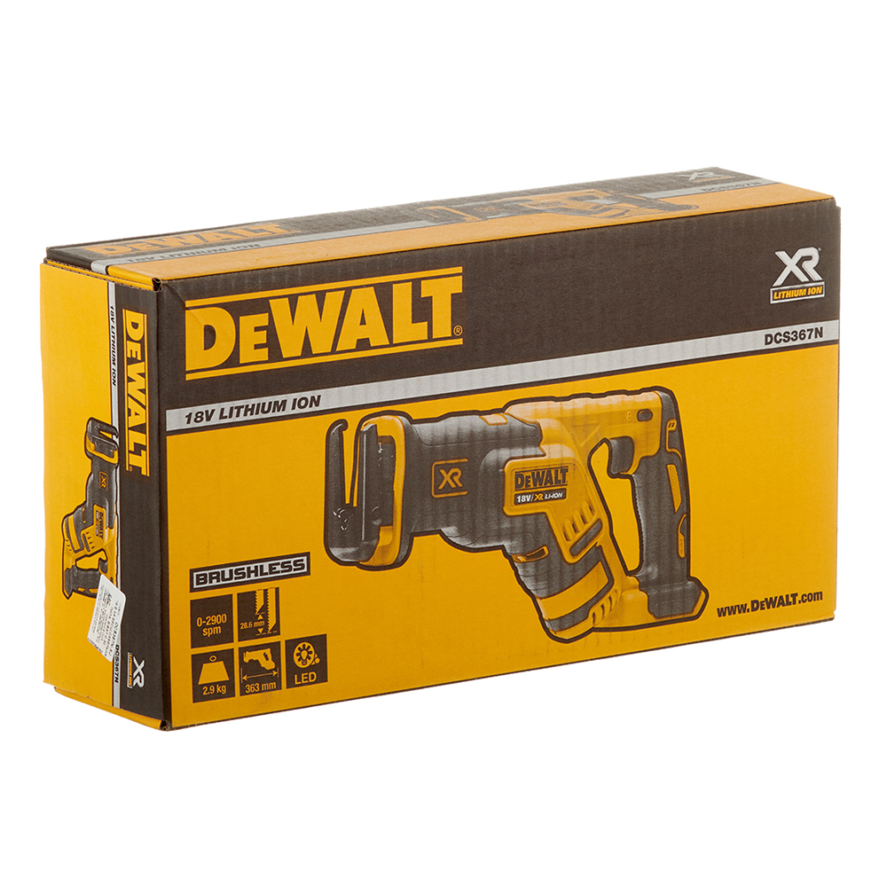 фото Пила сабельная аккумуляторная dewalt dcs367n-xj 18в li-ion без акб и зу