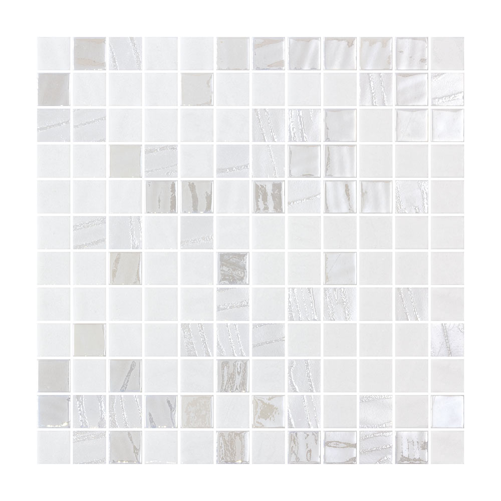 фото Мозаика lavelly smalta белая стеклянная 311х311х4,9 мм глянцевая