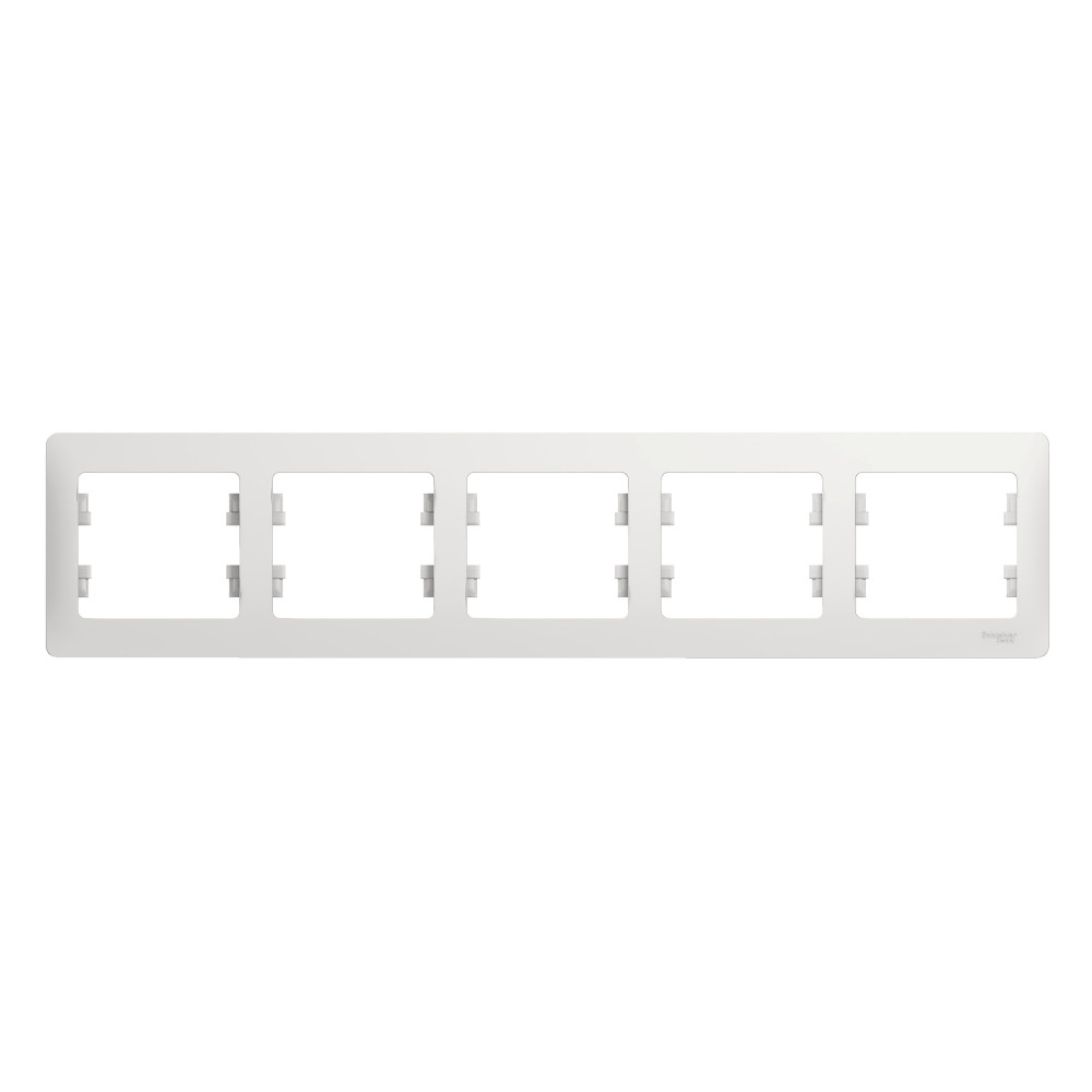 

Рамка Schneider Electric Glossa GSL000105 пятиместная горизонтальная белая IP20, Белый