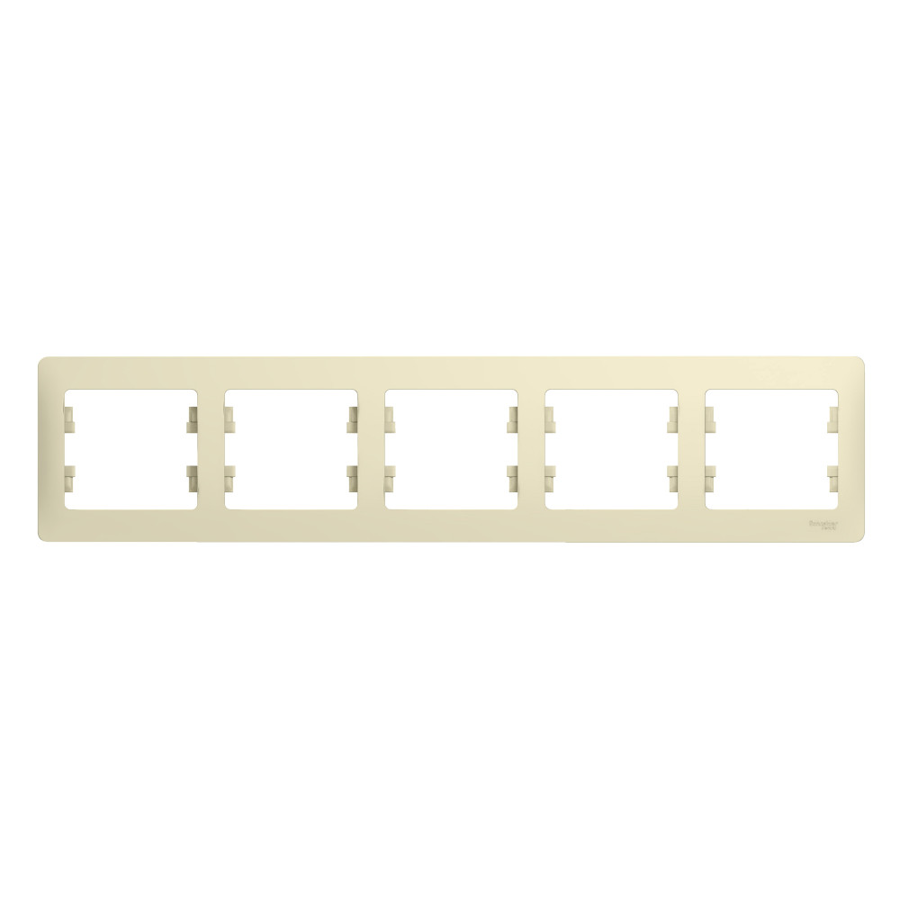 

Рамка Schneider Electric Glossa GSL000205 пятиместная горизонтальная бежевая IP20, Бежевый