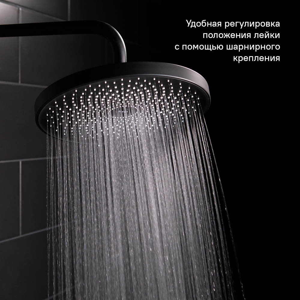 фото Лейка душевая верхняя iddis spahome spa26bpi64 d260 мм f1 черная