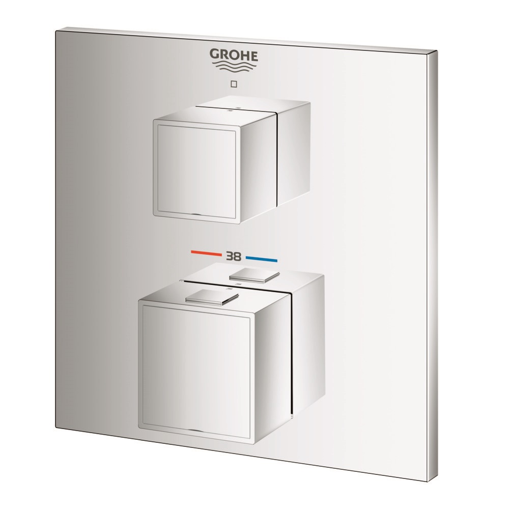 Смеситель для душа термостатический Grohe Grohtherm Cube 24153000 скрытый монтаж внешняя часть 1 положение Вид№3