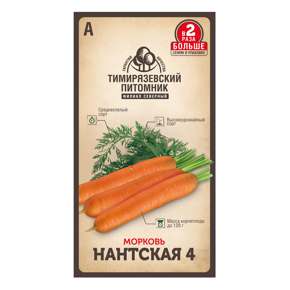 Морковь Нантская 4 Тимирязевский питомник 4 г морковь нантская 4 тимирязевский питомник 2 г
