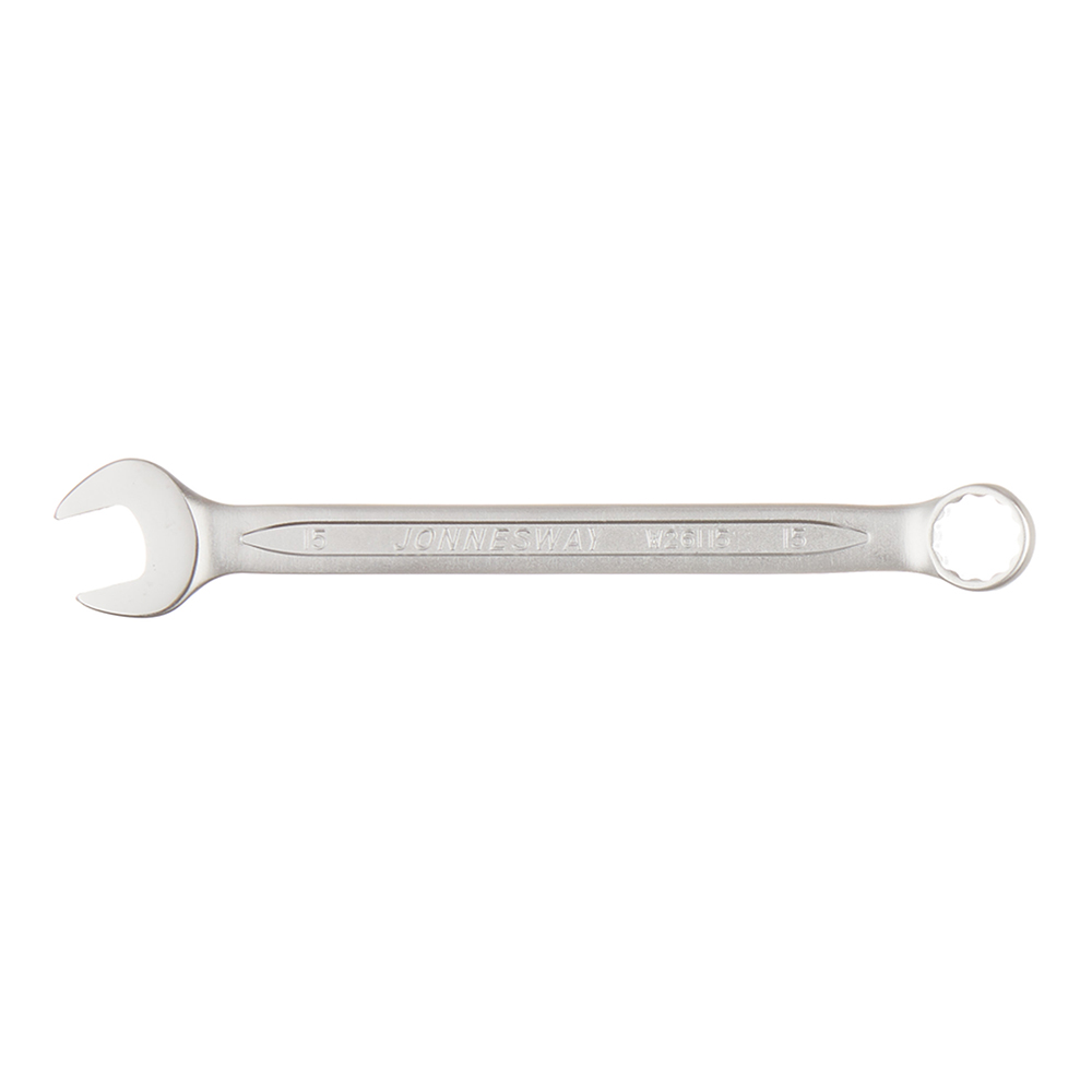 Ключ комбинированный рожково-накидной Jonnesway 15 мм ключ комбинированный рожково накидной matrix 14 мм с хромированным покрытием