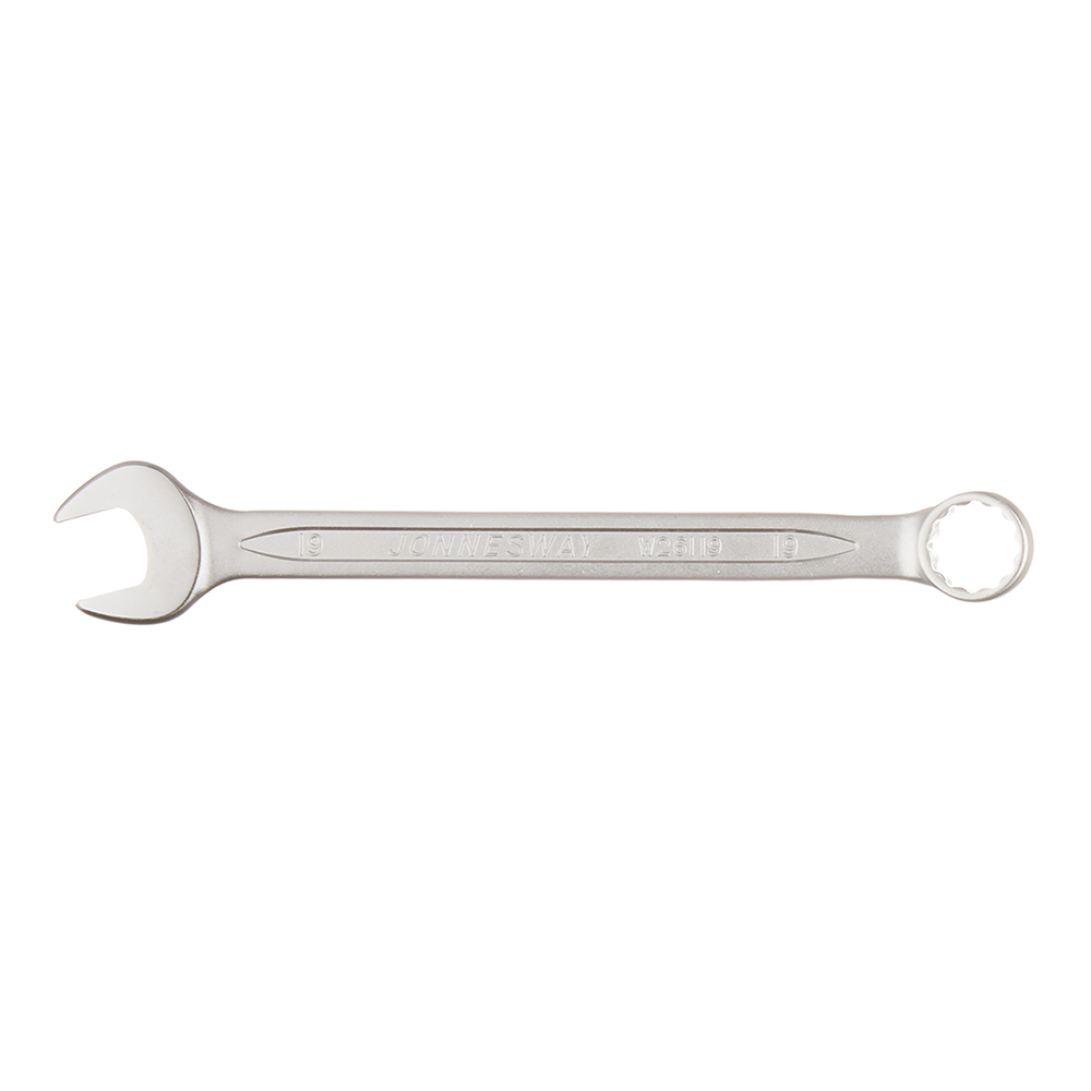 Ключ комбинированный рожково-накидной Jonnesway 19 мм ключ комбинированный рожково накидной matrix 10 мм с хромированным покрытием