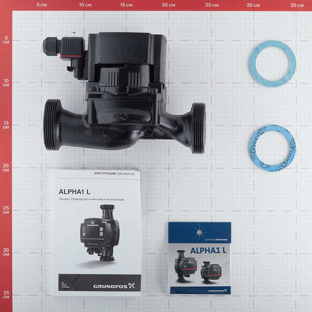 Циркуляционный насос для систем отопления Grundfos Alpha1 L 32-40 180 (99199613) DN32 подъем 4 м 180 мм