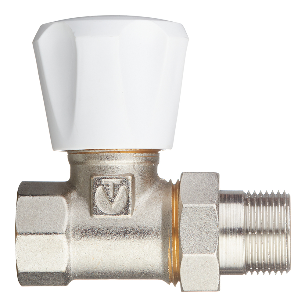 Клапан (вентиль) регулирующий ручной прямой VALTEC (VT.008.LN.05) 3/4 НР(ш) х 3/4 ВР(г) для радиатора