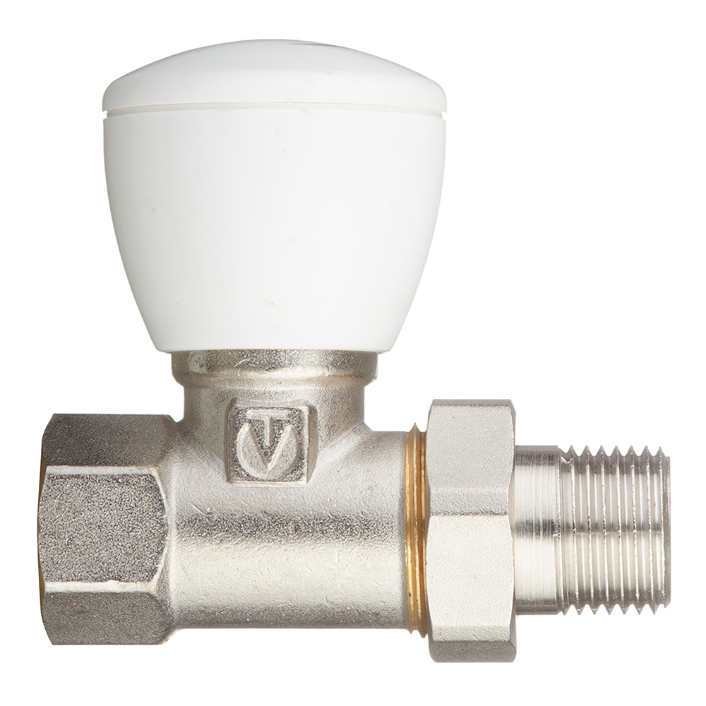 Клапан (вентиль) регулирующий ручной прямой VALTEC (VT.008.N.04) 1/2 НР(ш) х 1/2 ВР(г) для радиатора