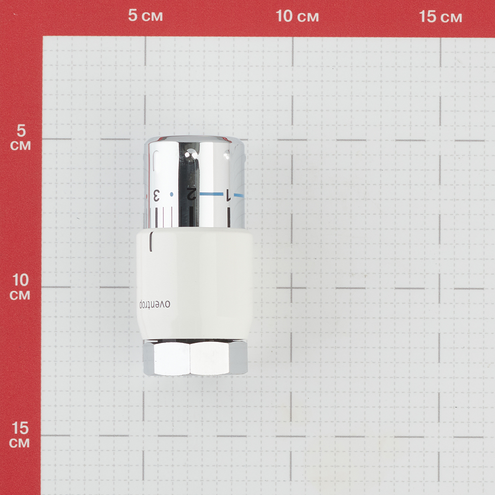 фото Термоголовка oventrop uni sh (101 20 65) м30х1,5 мм для радиатора белая-хром