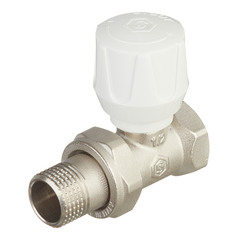 Клапан (вентиль) регулирующий ручной прямой Stout (SVR 2122 000015) 1/2 НР(ш) х 1/2 ВР(г) для радиатора