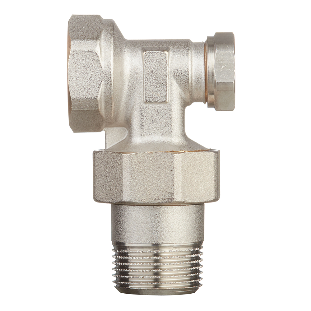 Клапан (вентиль) запорный угловой VALTEC (VT.019.N.05) 3/4 НР(ш) х 3/4 ВР(г) для радиатора