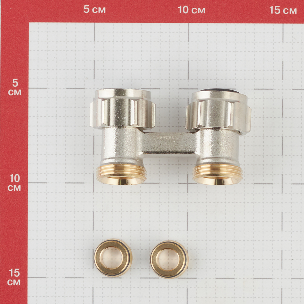 фото Узел нижнего подключения прямой oventrop multiflex f zb (1015813) h-образный 3/4 ek х 3/4 ek для радиатора