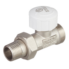Клапан (вентиль) термостатический прямой Stout (SVT-0001-100015) 1/2 ВР(г) х 3/4 НР(ш) для радиатора под евроконус никелерованный