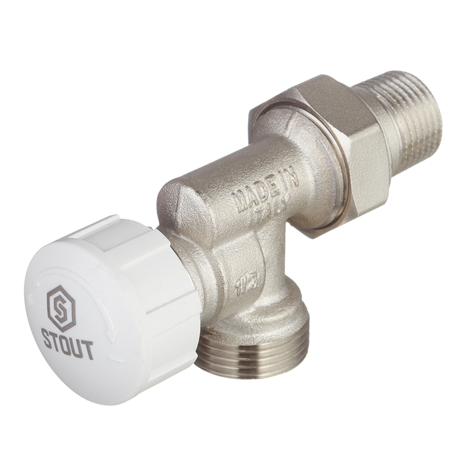 Клапан (вентиль) термостатический прямой Stout (SVT-0005-100015) 1/2 ВР ...