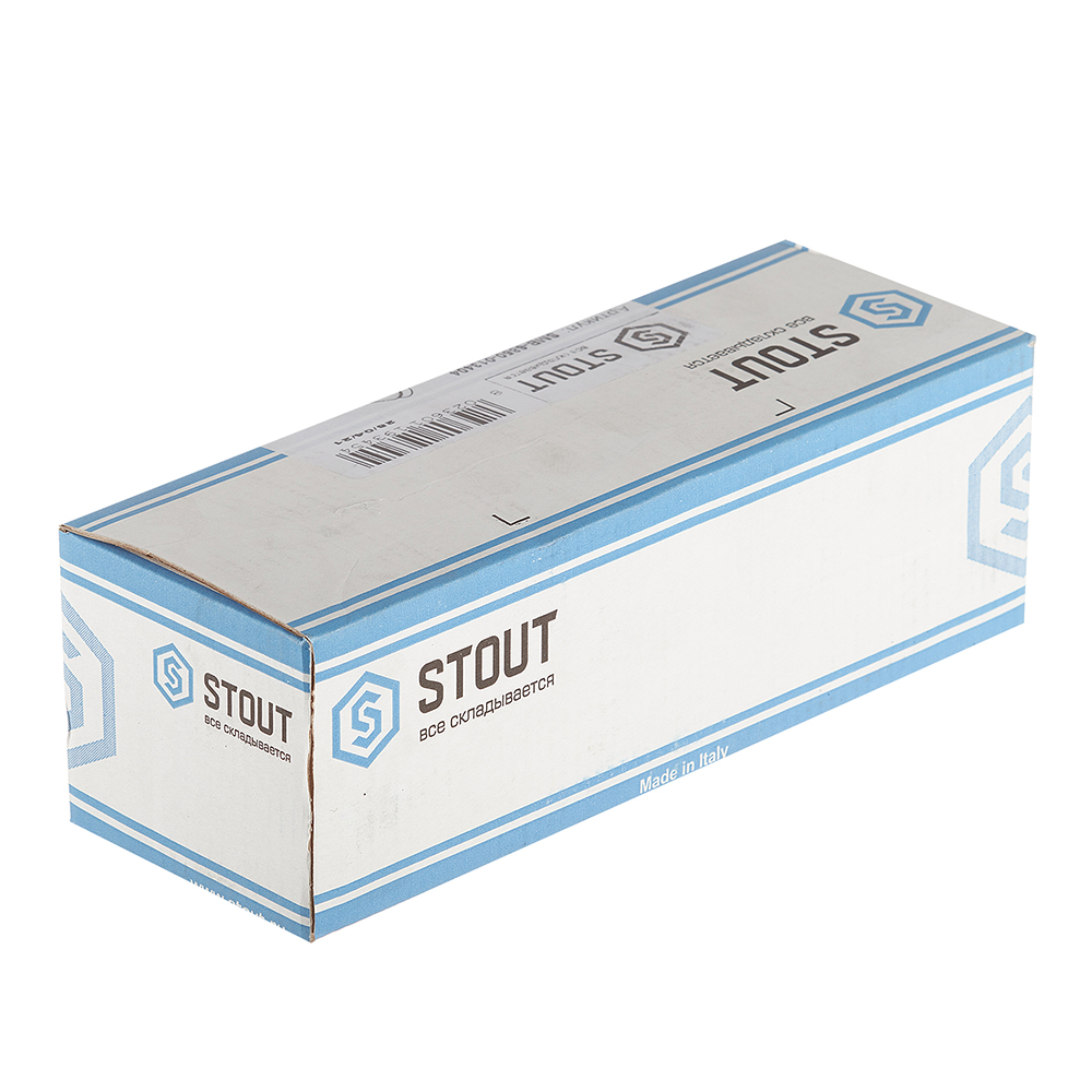 фото Коллектор stout (smb-6850-341204) 3/4 вр(г) х 4 выхода 1/2 нр(ш) х 3/4 нр(ш) регулирующий